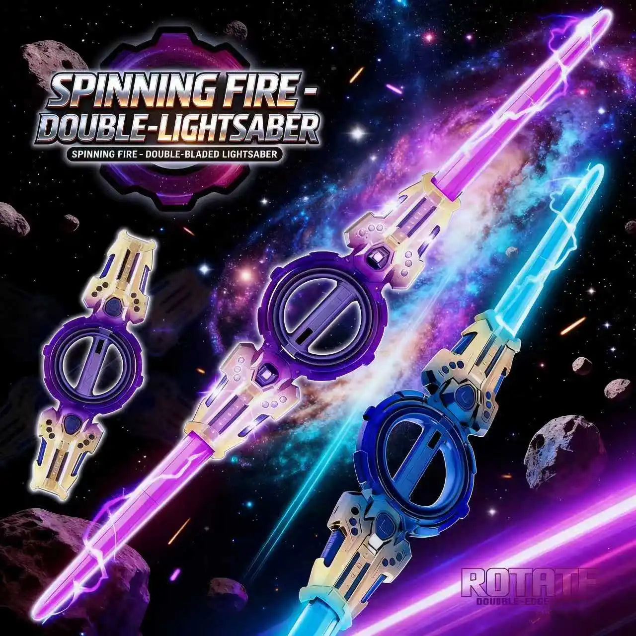 Luminous Fire Spinning Sword Toy! The child instantly transforms into an interstellar hero, shining brightly at night and attracting attention