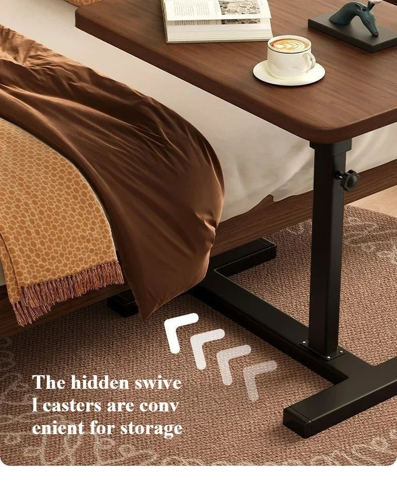 Mobile Bedside Table Household Office Desk Bedroom Folding Tables Portable and Minimalist Workbench Convenient Learning Desk