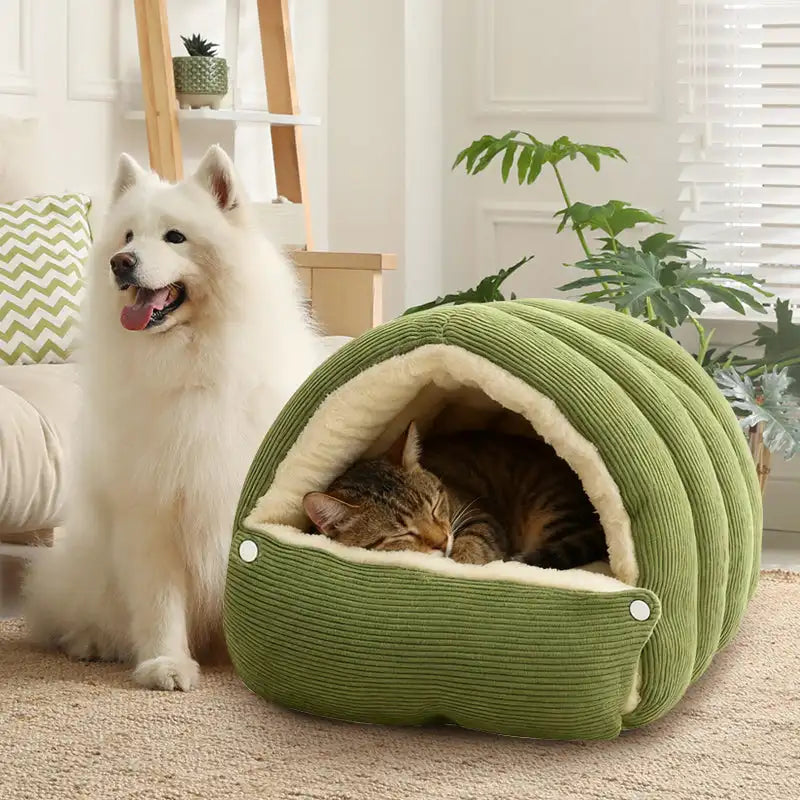 Warmth Cozy Comfort  Plush Pet Cave