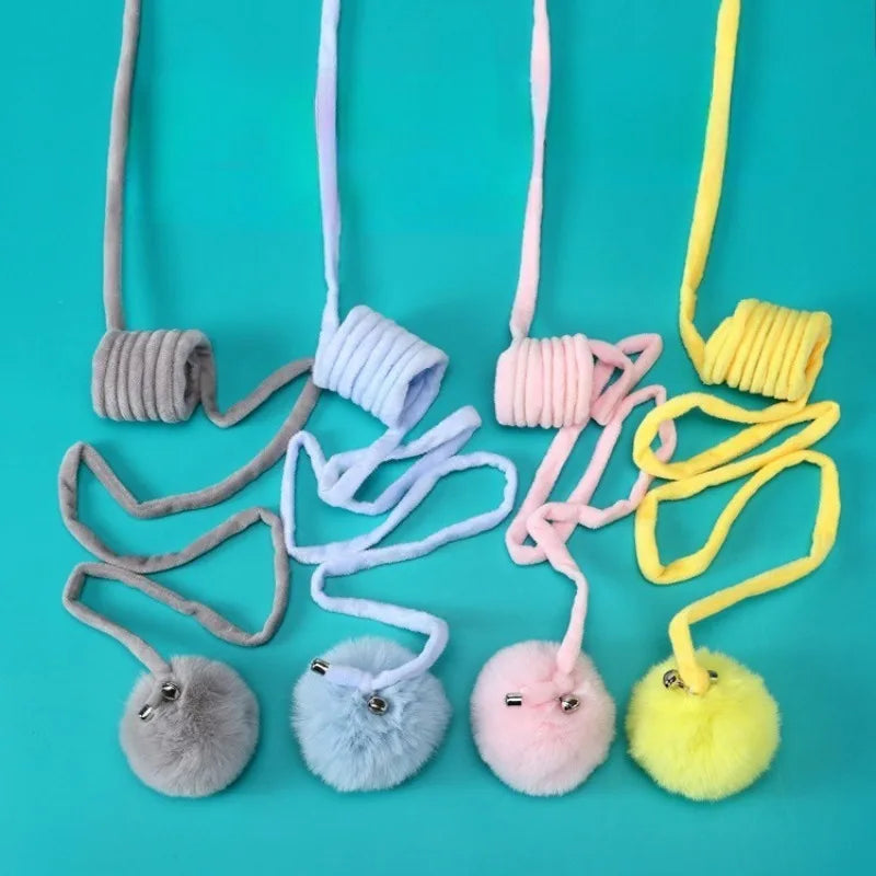 Pet Toy Interactive Cat Toys Funny Cat Stick Spring Rope Ball Plush Toy Interactive Play Training Toys Cats Supplies
