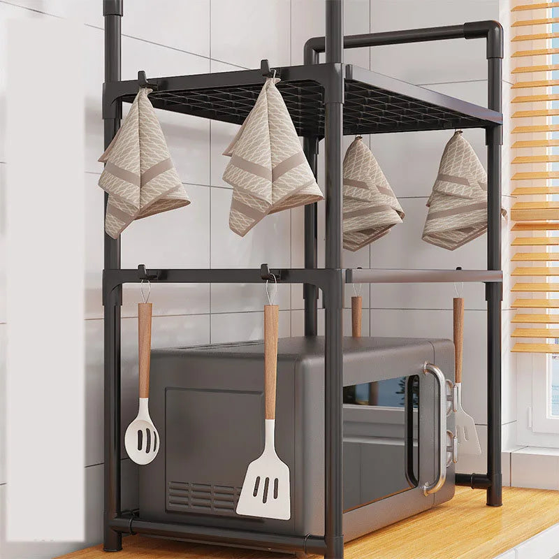 Kitchen Storage Rack Microwave Shelf Condiment Organizer Shelf Multi-Layer Simple Countertop Tidying Shelves Kitchen Accessories