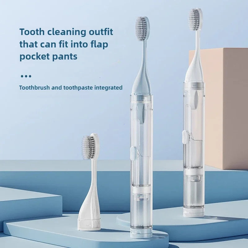 1PC Portable Folding Toothbrush Travel Toothbrush Set Creative Tooth Clean Tools Can Hold Toothpaste