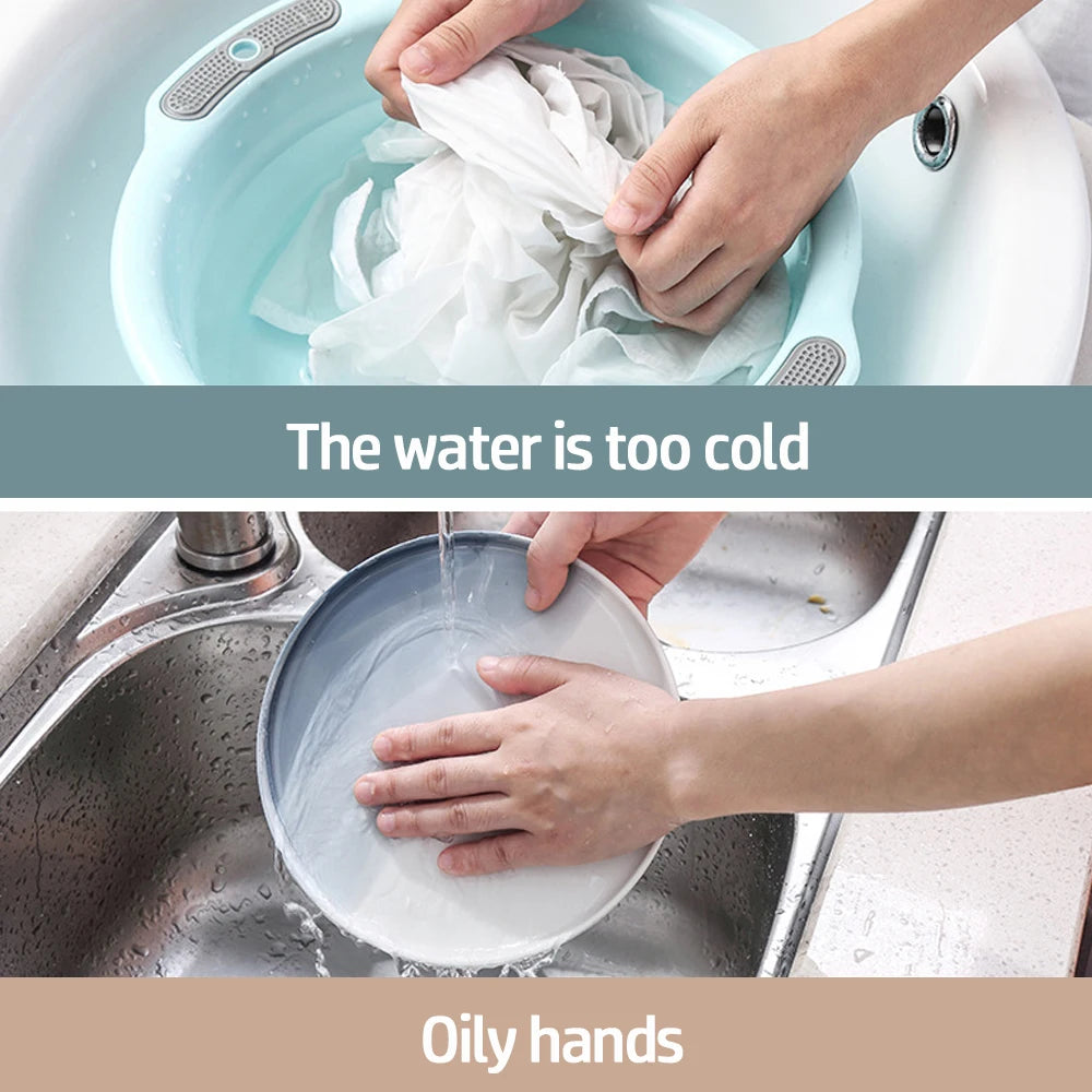 kitchen cleaning gloves must-haves cleaning supplies laundry gloves waterproof rubber latex dishwashing tools