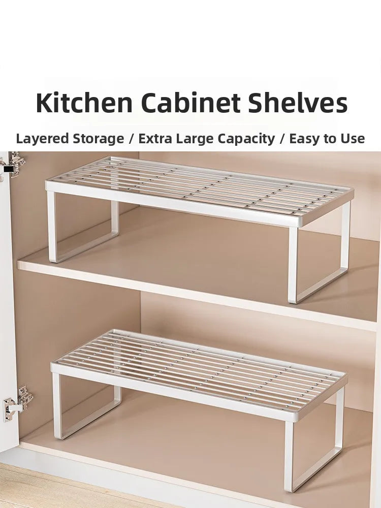 Kitchen Storage Ra Countertop Bowl Plate Pot Utensil Organizer Cabinet Inner Multi-layer elf Seasoning Tabletop Storage