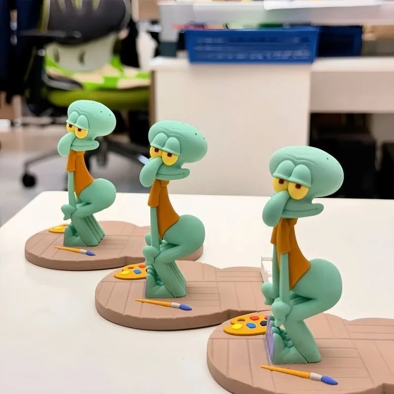Spot Sponge Bob Squidward Squishy Thicc Butt Desktop Phone Stand Funny Office Desk Holder Cute Cartoon Work Gift For Men Women