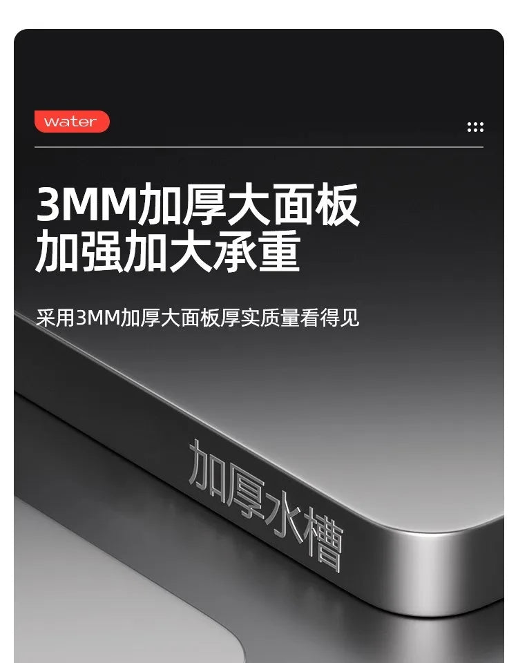 Kitchen Vegetable Basin, Large Sink, 304 Stainless Steel Countertop Sink, Dishwasher, Household Thickened Vegetable Sink