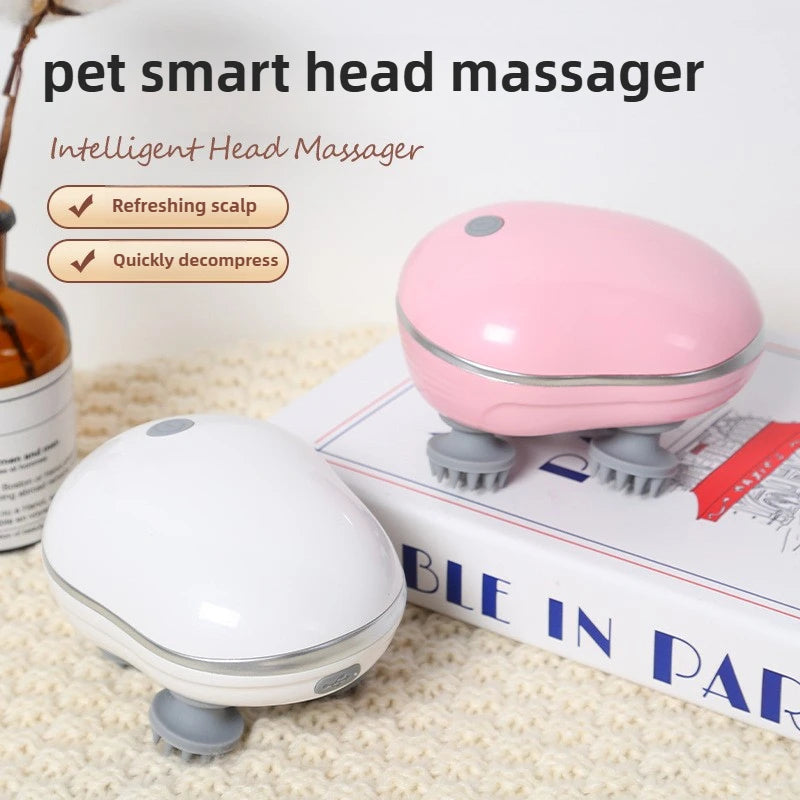 Pet Electric Head Massager Instrument Multi-functional Charging Cat Decompression Relax Tissue Kneading Vibrating Pet Products
