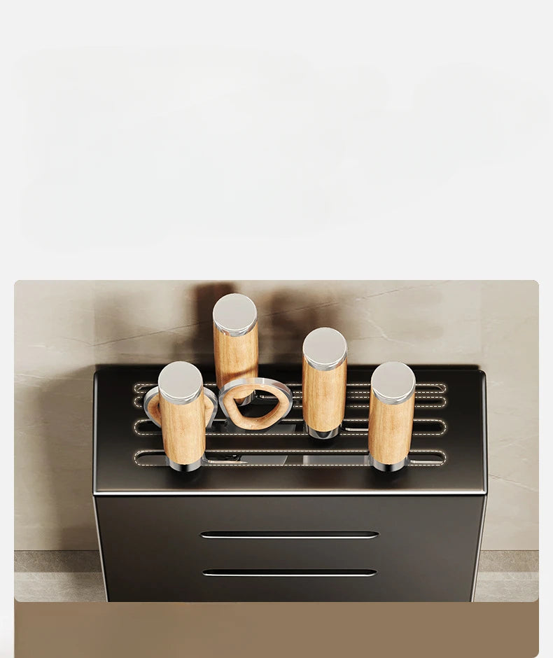 Kitchen knife storage box, knife holder, non-perforation, wall-mounted rack, kitchen items，kitchen accessories organizer