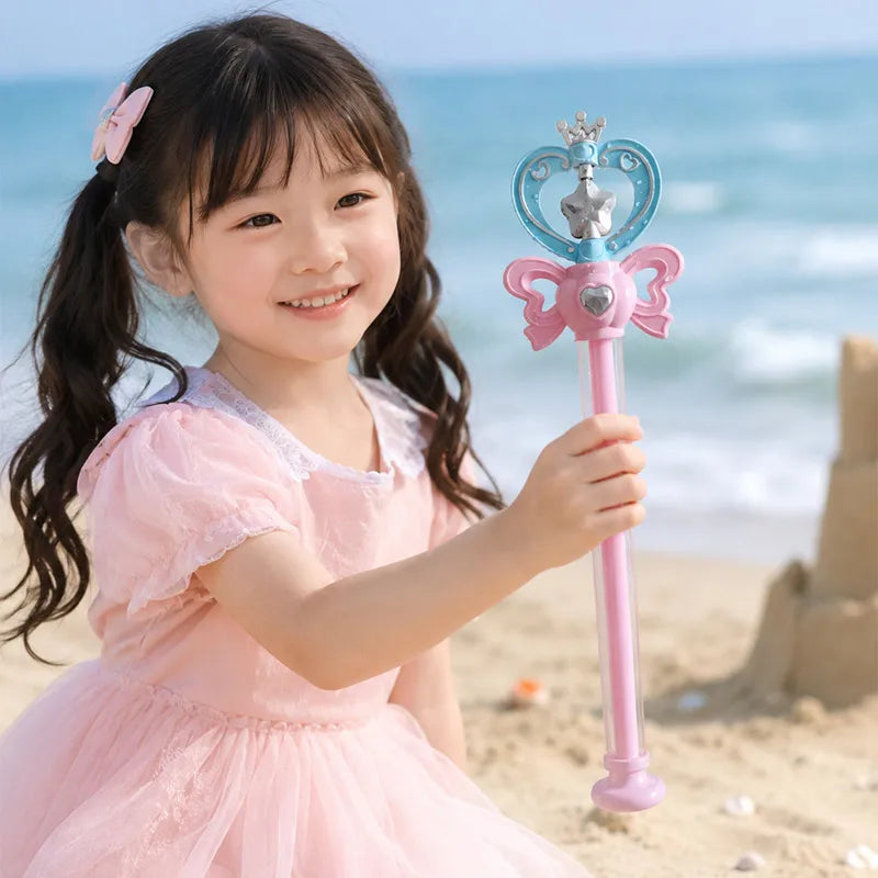 Magic Fairy Wand Water Battle Ornament Rotating Water Splash Pull Shooting Summer Water Play Water Fight For Kids Adults Gift
