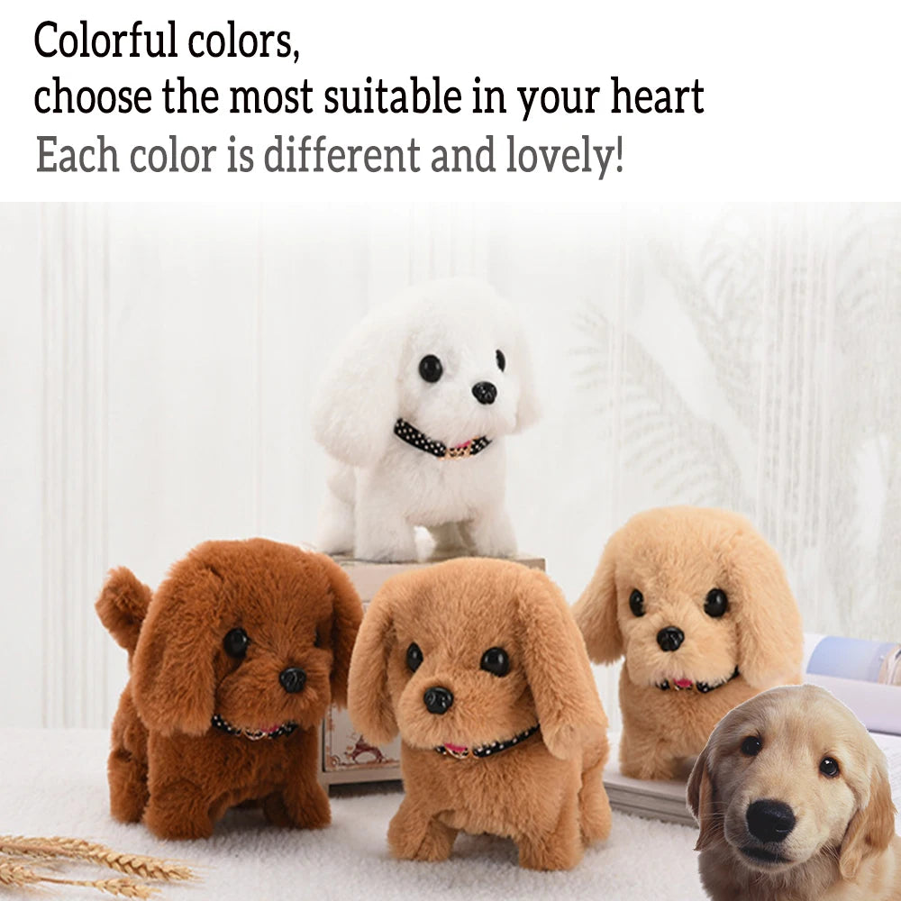 Pet Companion Battery Operated Toy Plush puppy pet electronic interactive toy  walking barking wagging tail Simulation puppy