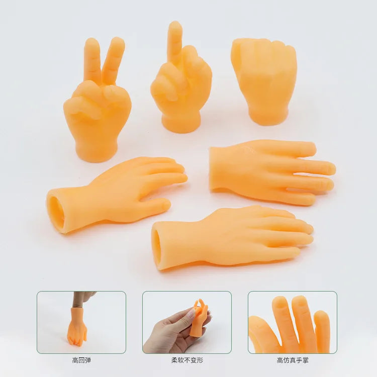 Pet Interactive Funny Gesture Toy Mini Multi Style Cat Teasing Plastic Prank Finger Human Fake Gloves Pet Toy Supplies