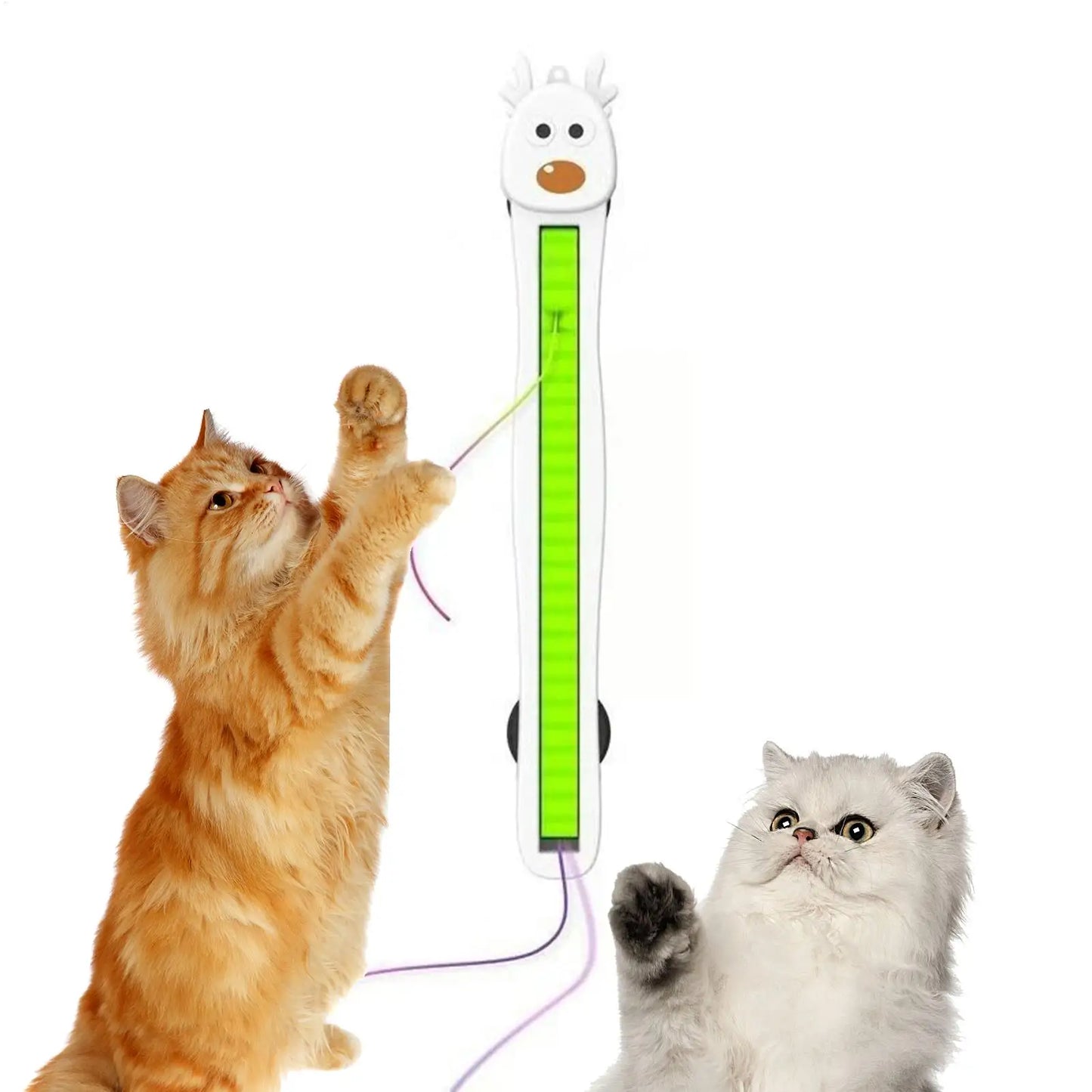 Electronic Cat Toys Wall Mounted Flying Rope Interactive Exercise Rechargeable Cat Enrichment Toys for Home Living Room Kitchen