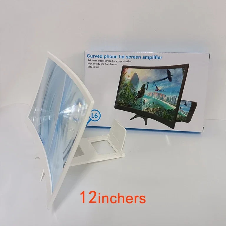 Screen Magnifier Amplifier HD New Phone Holder Screen Amplifier Video Phone Amplifier Screen Phone Projector for All Smartphones