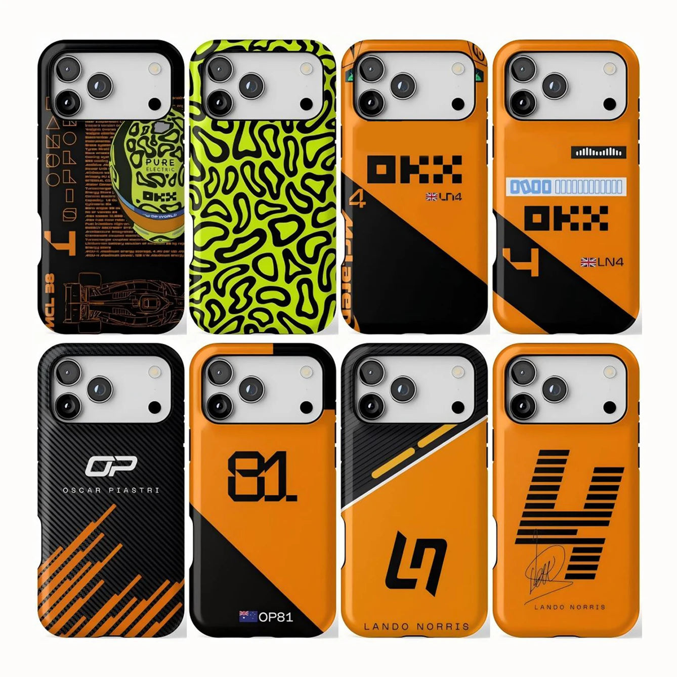 Racer L-Lando N-Norris 4 Phone Case for iPhone 17 16e 16 15 14 13 12 11 X XS XR XSMAX 7 8 Air Pro Max Plus Luxury Double-layer
