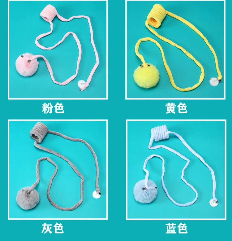 Pet Toy Interactive Cat Toys Funny Cat Stick Spring Rope Ball Plush Toy Interactive Play Training Toys Cats Supplies