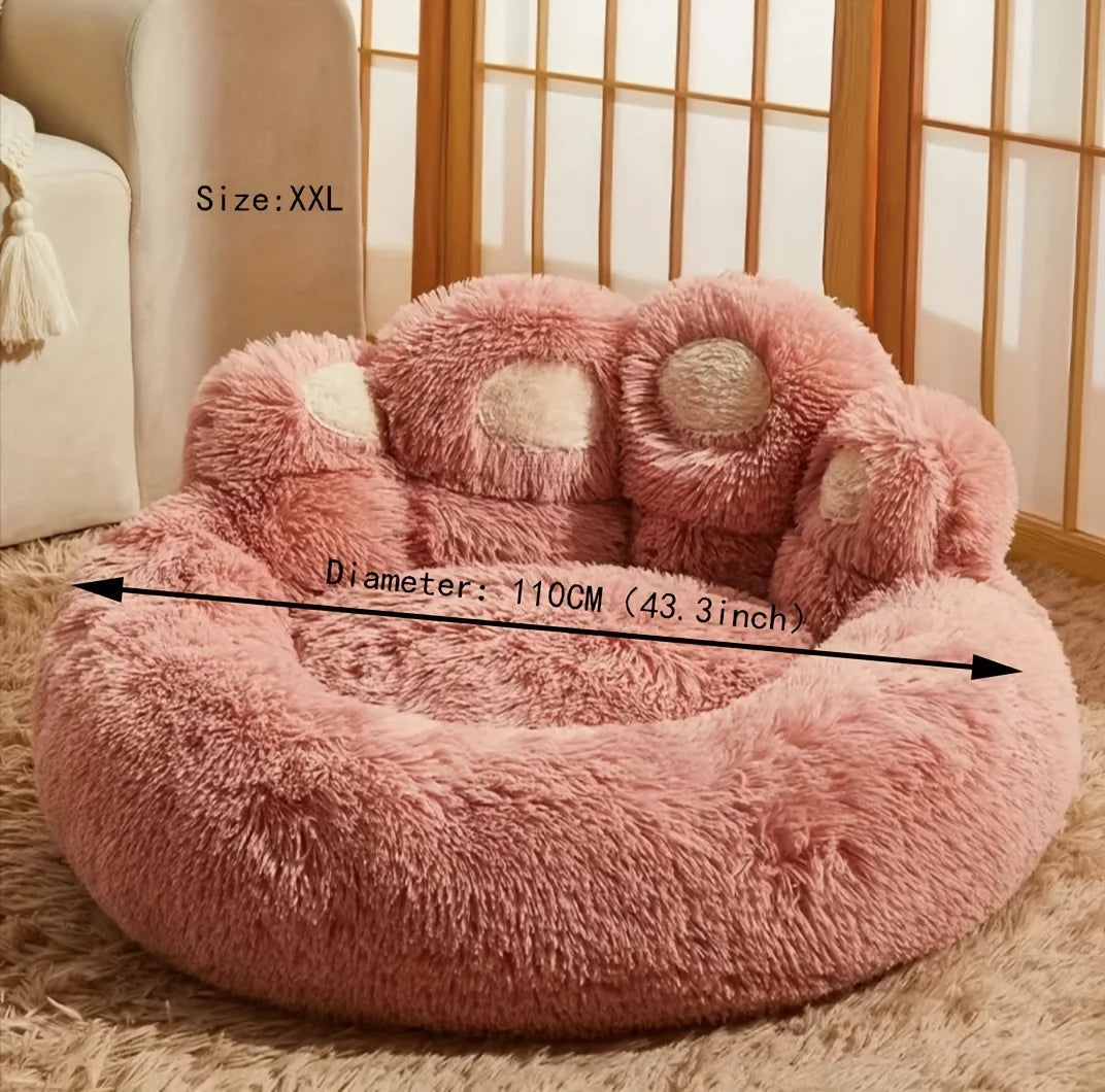 Cozy Large Pet Bed - Soft, Plush, Warm, and Long Kennel for Small, Medium, and Large Dogs,Winter Sleeping Sofa for Animals