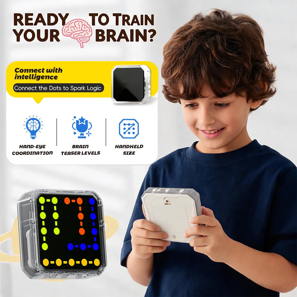 Electronic Handheld Game Console for Kids, Link Up Logic Thinking Game, Brain Teasers & Memory, Focus Training, Educational Trav