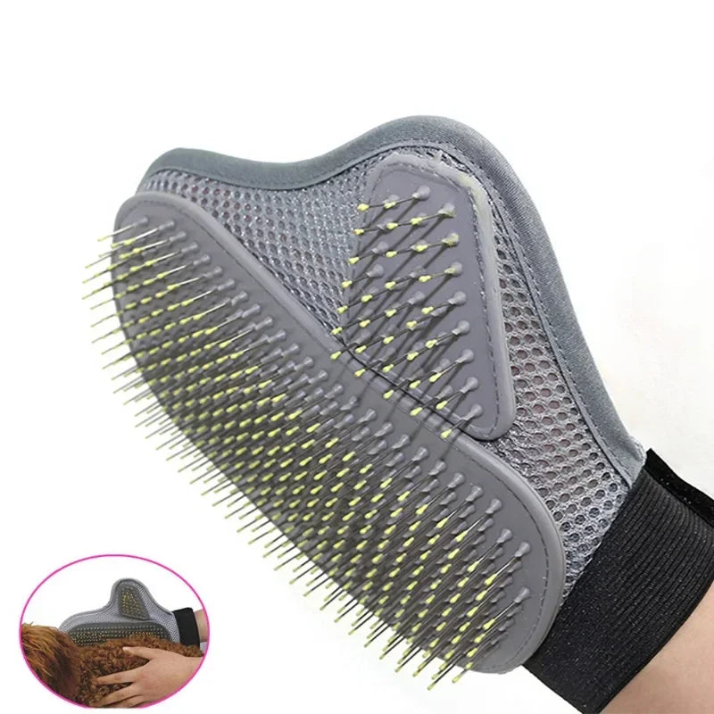 Pet Grooming Glove – Hair Removal & Deshedding Brush for Cats & Dogs