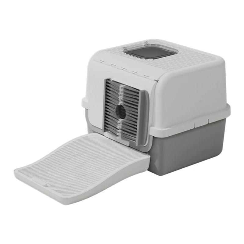 Multi Purpose, Efficient and Comfortable Cats Box, Cats Litter Box With Floating Fleece Removal, Proof Fully Enclosed Cats Y5GB