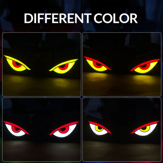 Windshield Devil Eyes LED Solar Warning Flashing Signal Indicator Car LED Ambient Lights with Suction Cup for SUV Auto Window