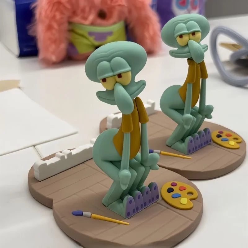 Spot Sponge Bob Squidward Squishy Thicc Butt Desktop Phone Stand Funny Office Desk Holder Cute Cartoon Work Gift For Men Women