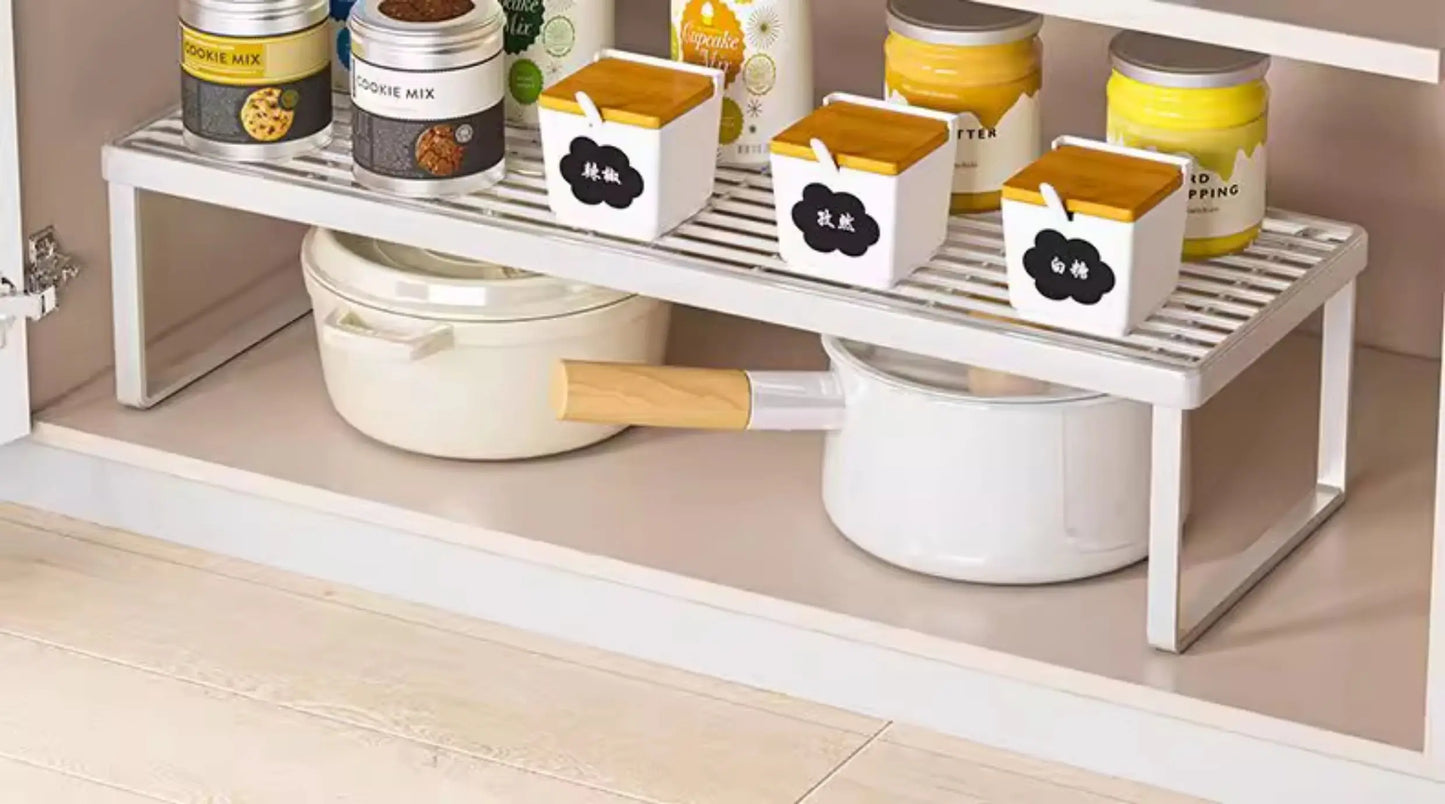 Kitchen Storage Ra Countertop Bowl Plate Pot Utensil Organizer Cabinet Inner Multi-layer elf Seasoning Tabletop Storage