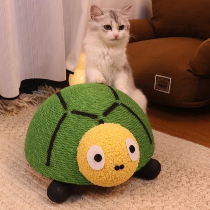 Turtle Shaped Cat Scratcher Natural Sisal Scratching Furniture Protector for Dog Cat Interactive Sisal Toy for Cats Pet Products