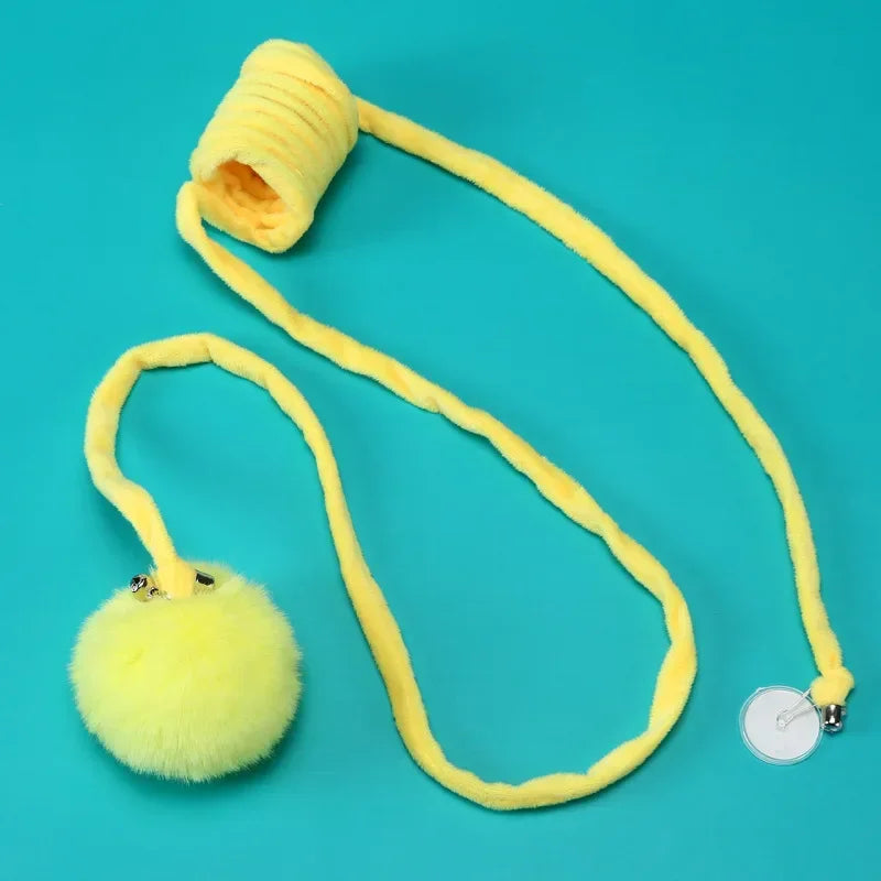 Pet Toy Interactive Cat Toys Funny Cat Stick Spring Rope Ball Plush Toy Interactive Play Training Toys Cats Supplies