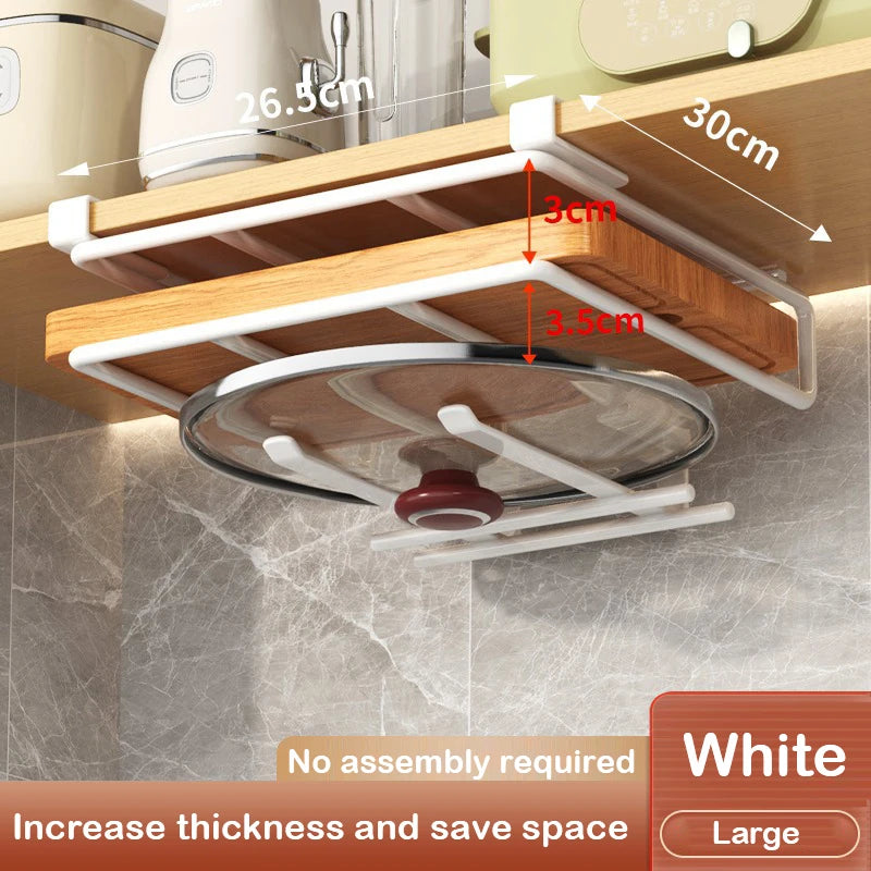 Kitchen Under Cabinet Basket Storage Shelf Cutting Board Rack Kitchen Closet Rack Under Desk Cabinet Office Bathroom Organizers