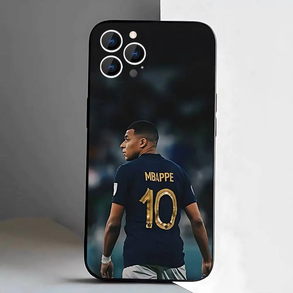 Football Star M-MbappeS-S Phone Case For iPhone 17,16,15,14,13,12,Pro,Max,Plus,E,SE4,Air,Mini Black Soft Box