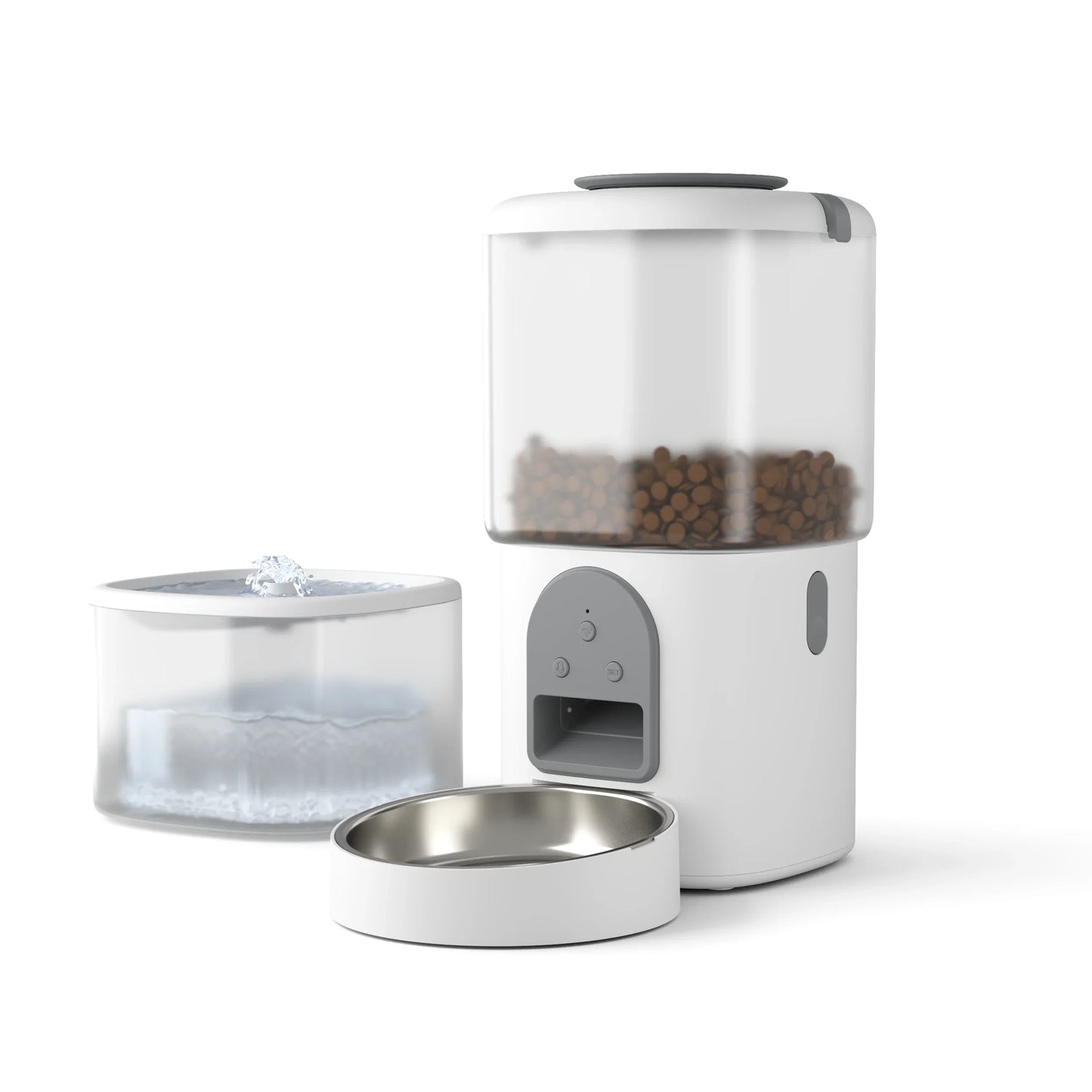 Wholesale Pet Products Supplier 2 In 1 Pet Water Drinking Fountain Dog Food Bowl Wifi Smart Automatic Cat Pet Feeder With Camera