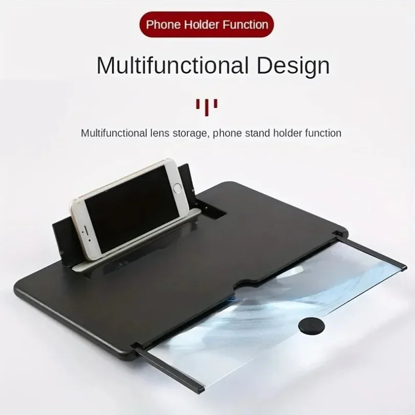 Screen Magnifier Amplifier HD New Phone Holder Screen Amplifier Video Phone Amplifier Screen Phone Projector for All Smartphones