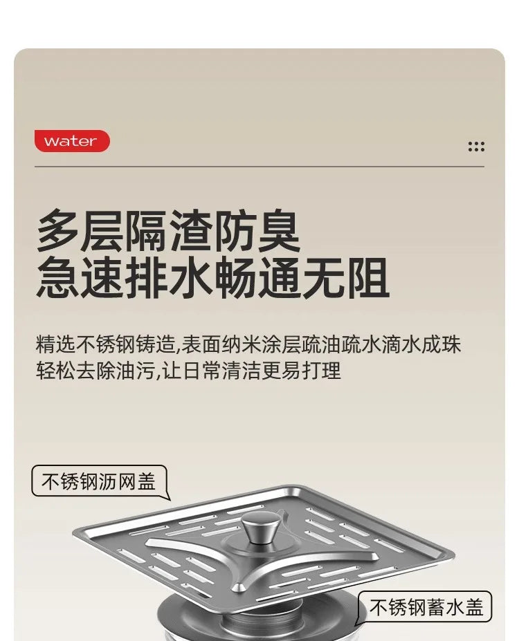 Kitchen Vegetable Basin, Large Sink, 304 Stainless Steel Countertop Sink, Dishwasher, Household Thickened Vegetable Sink