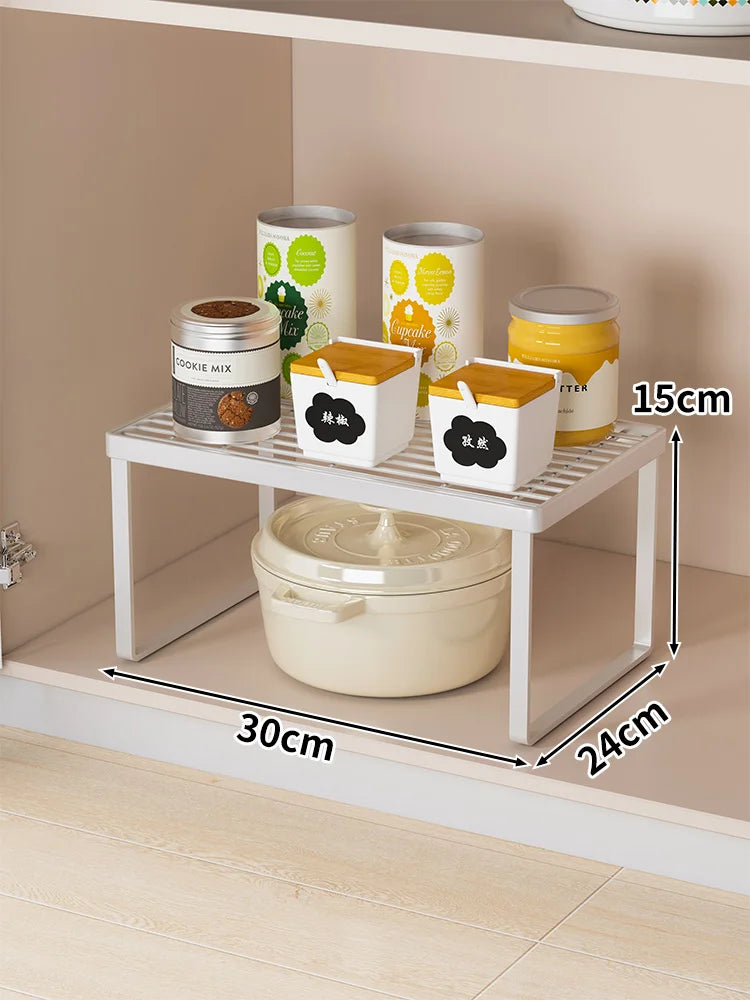 Kitchen Storage Ra Countertop Bowl Plate Pot Utensil Organizer Cabinet Inner Multi-layer elf Seasoning Tabletop Storage