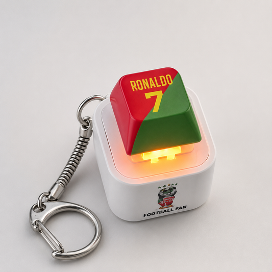 Mini SIUU Football Sound Button Keychain – CR7 Celebration Sound Keyring | Fun Gift for Football Fans ⚽🔊