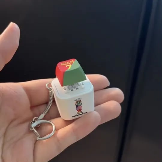 Mini SIUU Football Sound Button Keychain – CR7 Celebration Sound Keyring | Fun Gift for Football Fans ⚽🔊