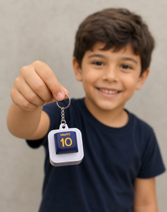 Mbappe #10 Football Sound Button Keychain | Funny Soccer Fan Keyring Gift ⚽🔊